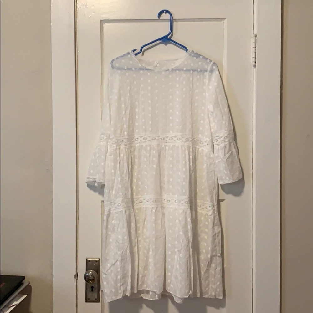 Cotton eyelet lace dress
